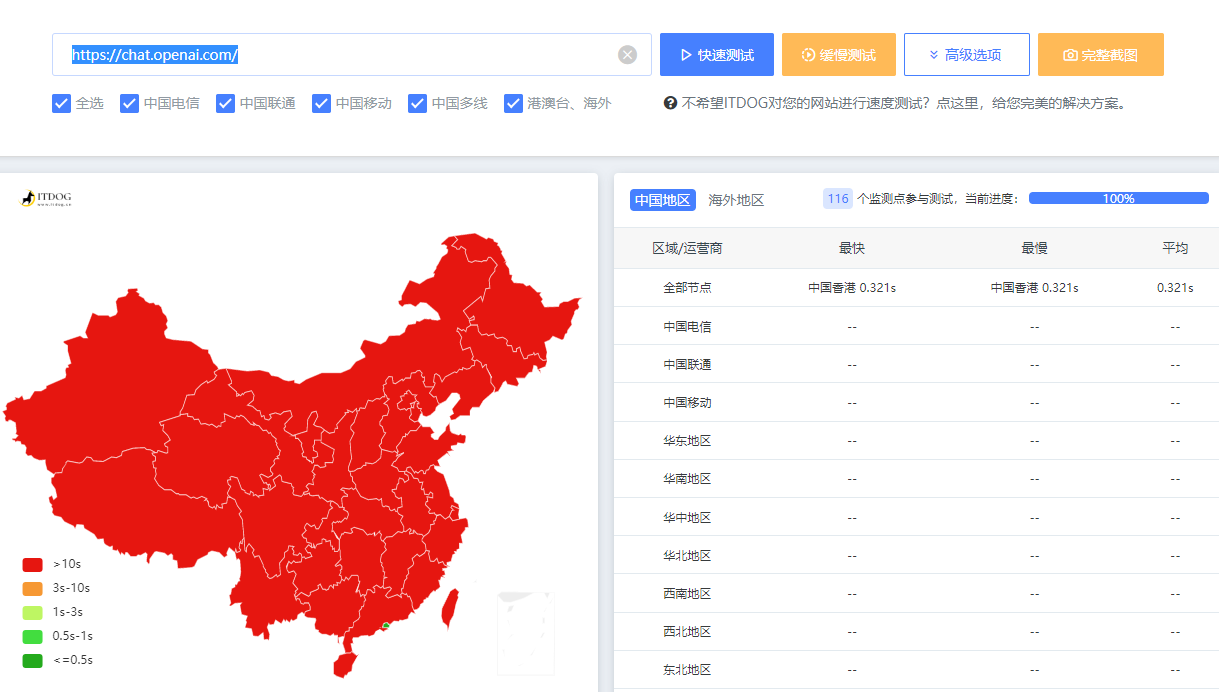 ChatGPT及OpenAI API域名疑似被墙